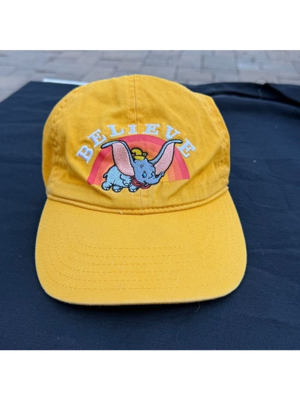 Dumbo “Believe” Yellow Embroidered Baseball Hat from Disney Parks